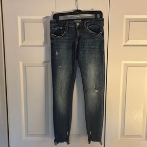 Zara Dark Blue Ankle Jeans